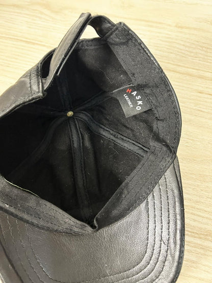 hasko leather baseball hat - good market thrift store