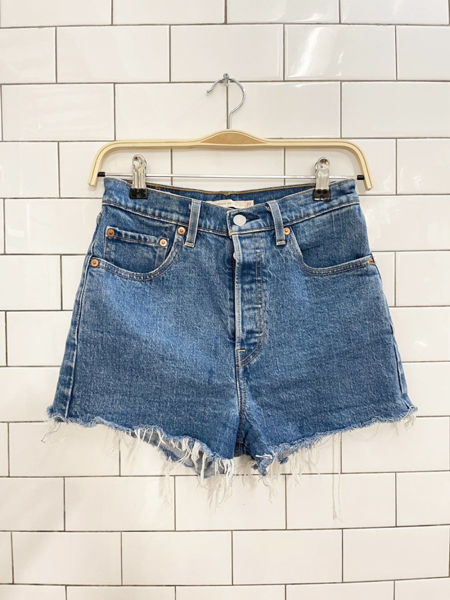 levi's ribcage denim cut off shorts - good market thrift store