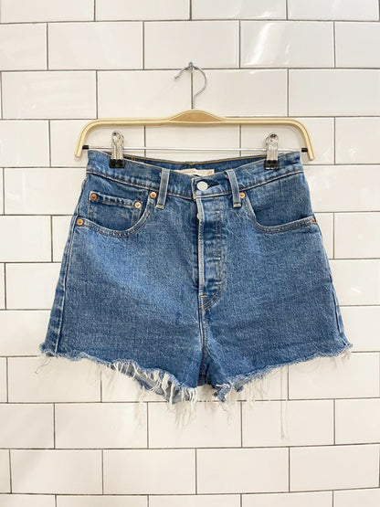 levi's ribcage denim cut off shorts - good market thrift store