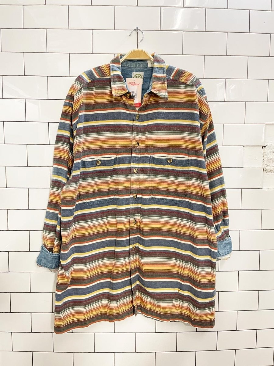 vintage R&R southwestern stripe flannel shirt - good market thrift store