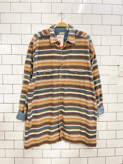 vintage R&R southwestern stripe flannel shirt - good market thrift store