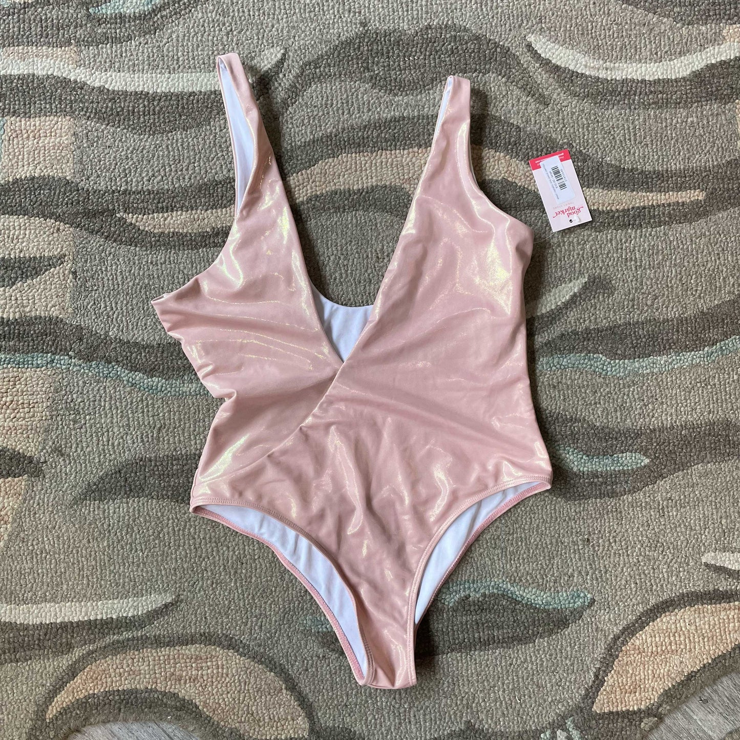 shein metallic one piece swimsuit