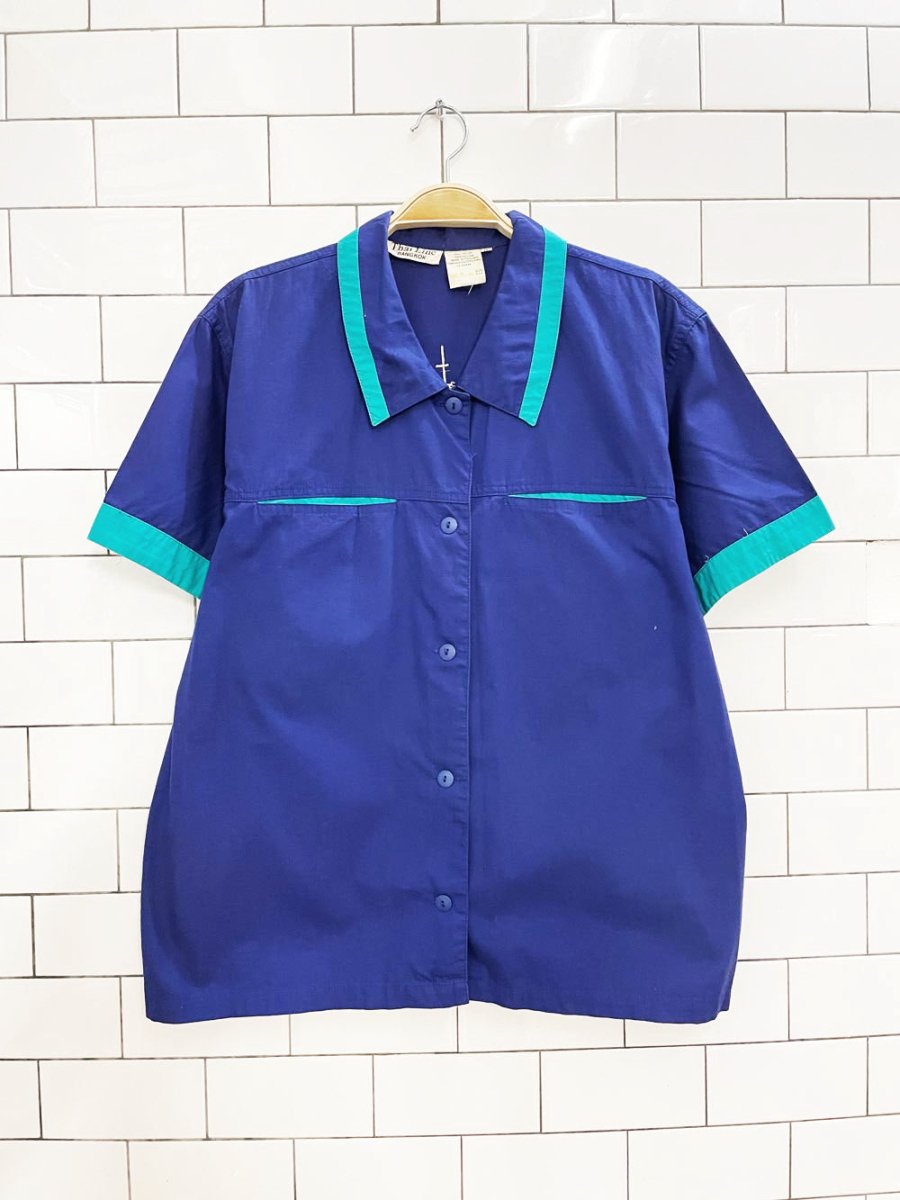 vintage 80s thai cruise ship patchwork shirt - good market thrift store