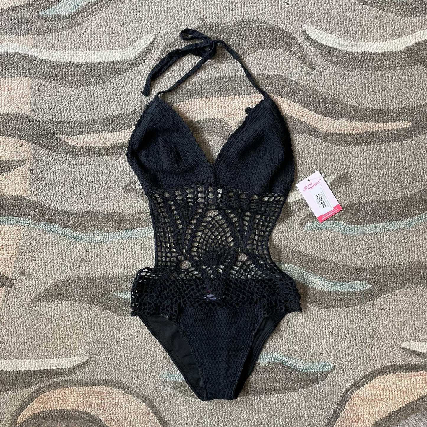 hot miami styles crochet one piece swimsuit