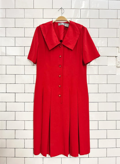 vintage 90s liz claiborne pleated shirt dress - good market thrift store