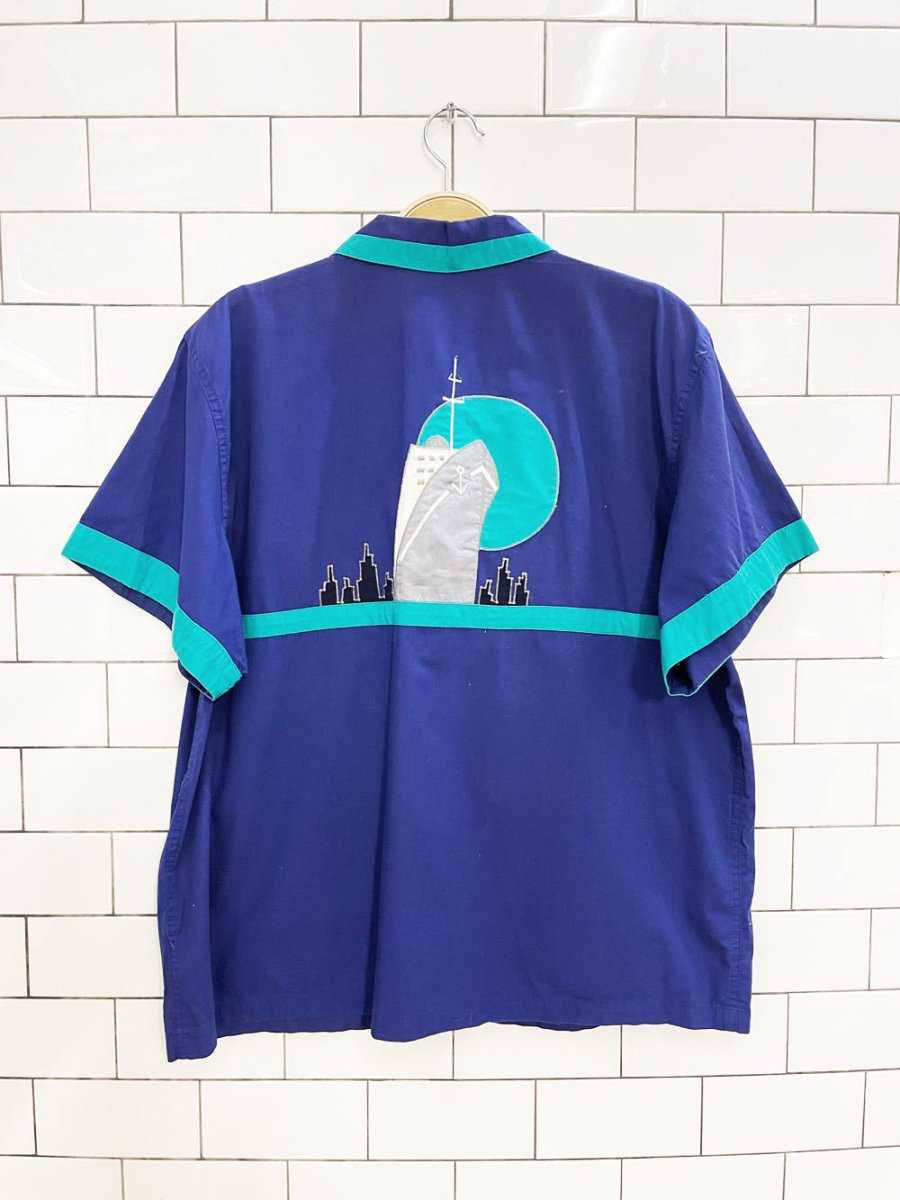 vintage 80s thai cruise ship patchwork shirt - good market thrift store