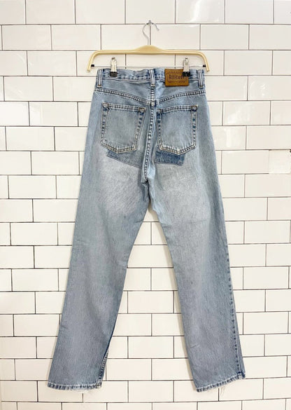 vintage 90s authentic attitude boys cut patched jeans - good market thrift store