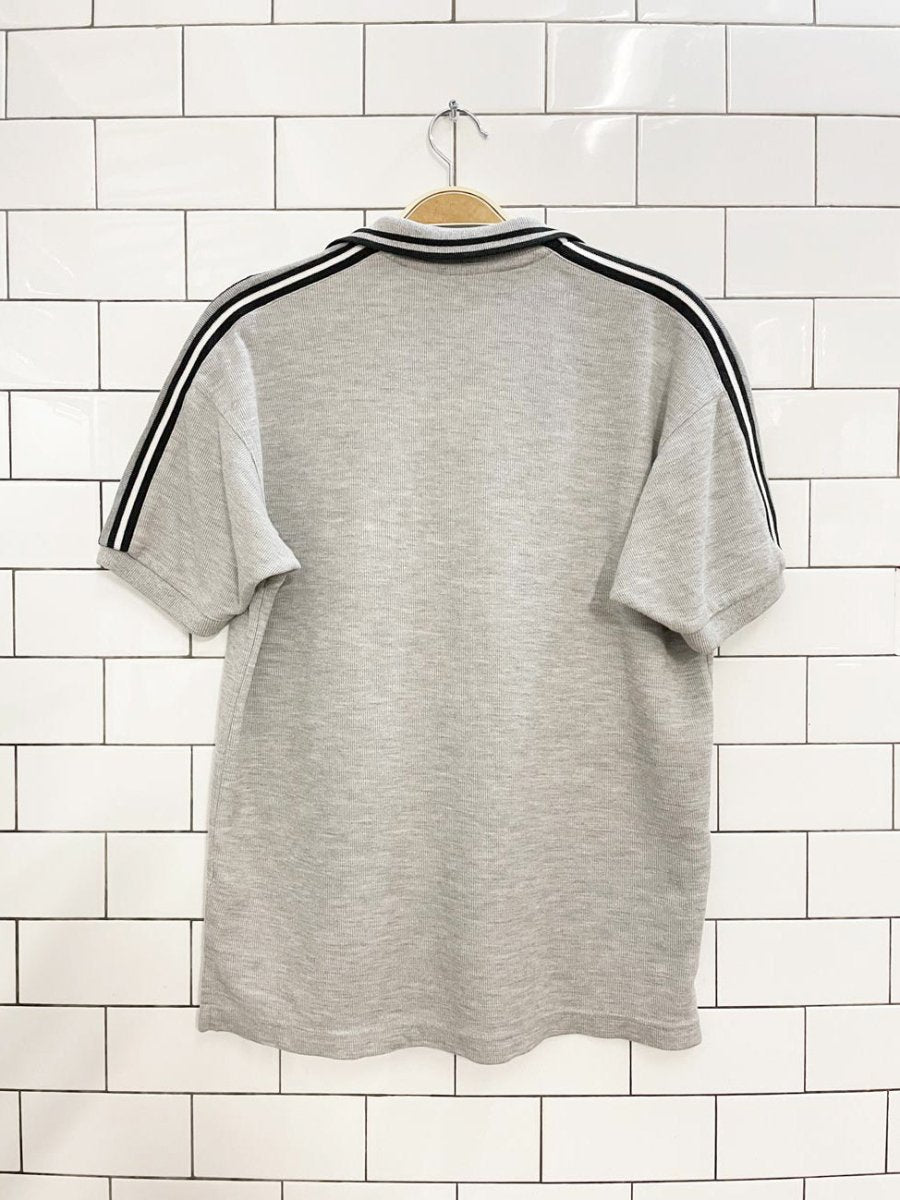 vintage 90s cotler letterblock ribbed zip polo - good market thrift store