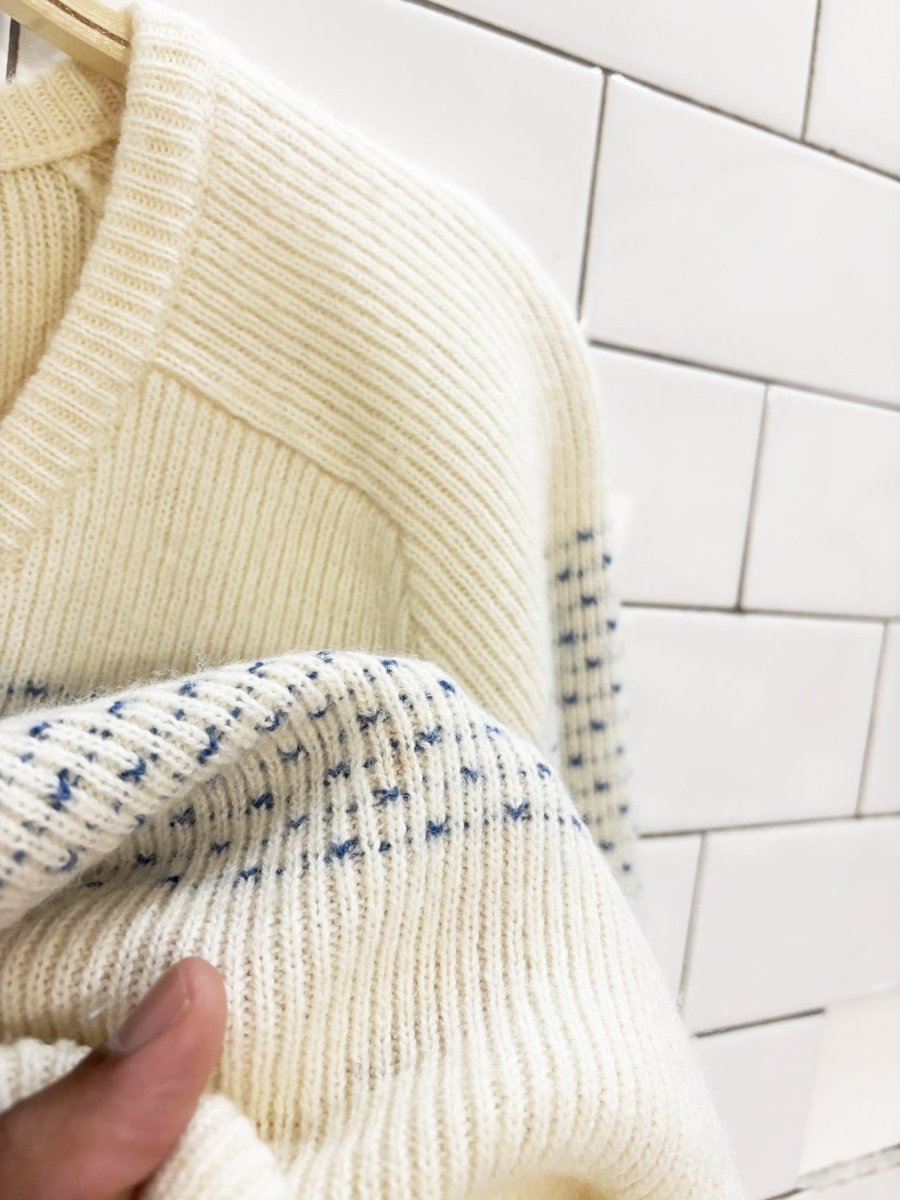 vintage 90s ingo wool blend v - neck sweater - good market thrift store