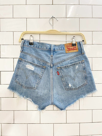 levi's 501 distressed cut off denim shorts - good market thrift store