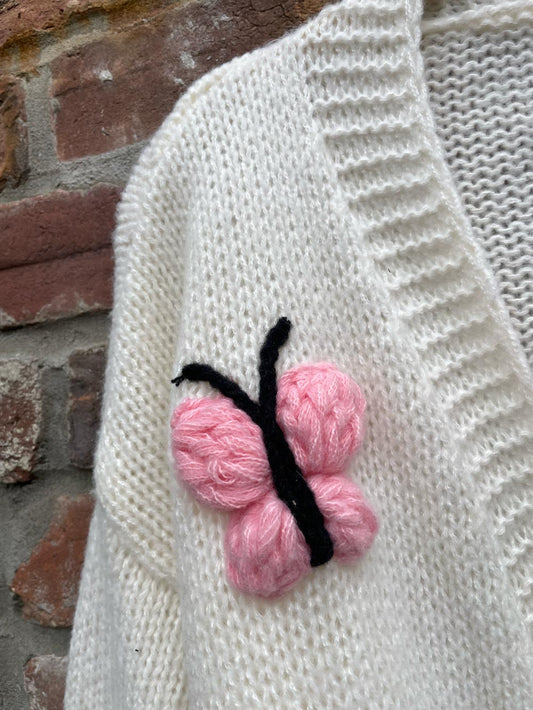 dreamers 3d butterfly knit cardigan