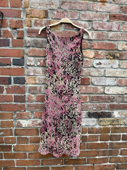 vintage 00s alyn paige crinkle floral dress