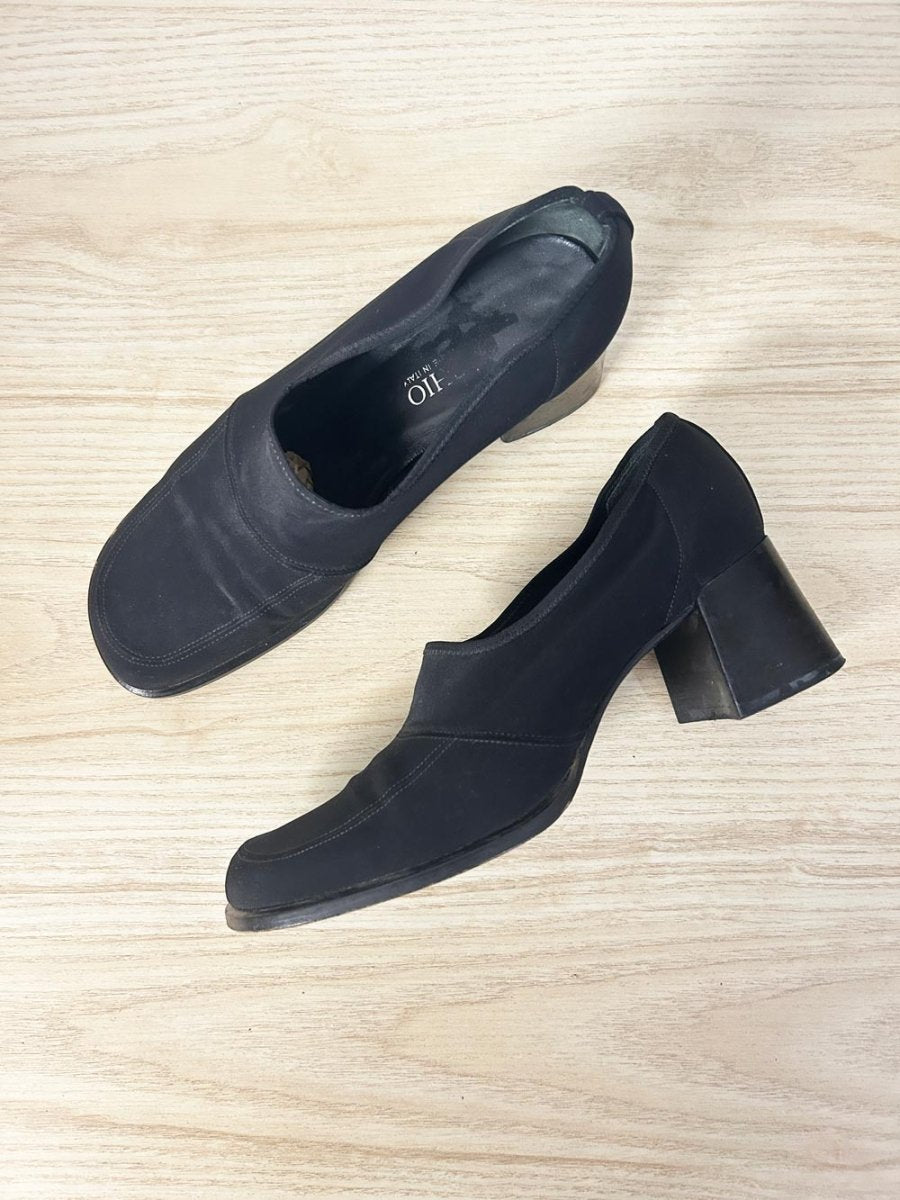 vintage 00s specchio italian heeled loafers - good market thrift store