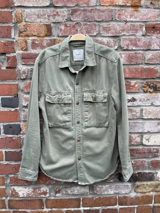 mango man twill pocket shirt jacket