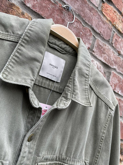 mango man twill pocket shirt jacket