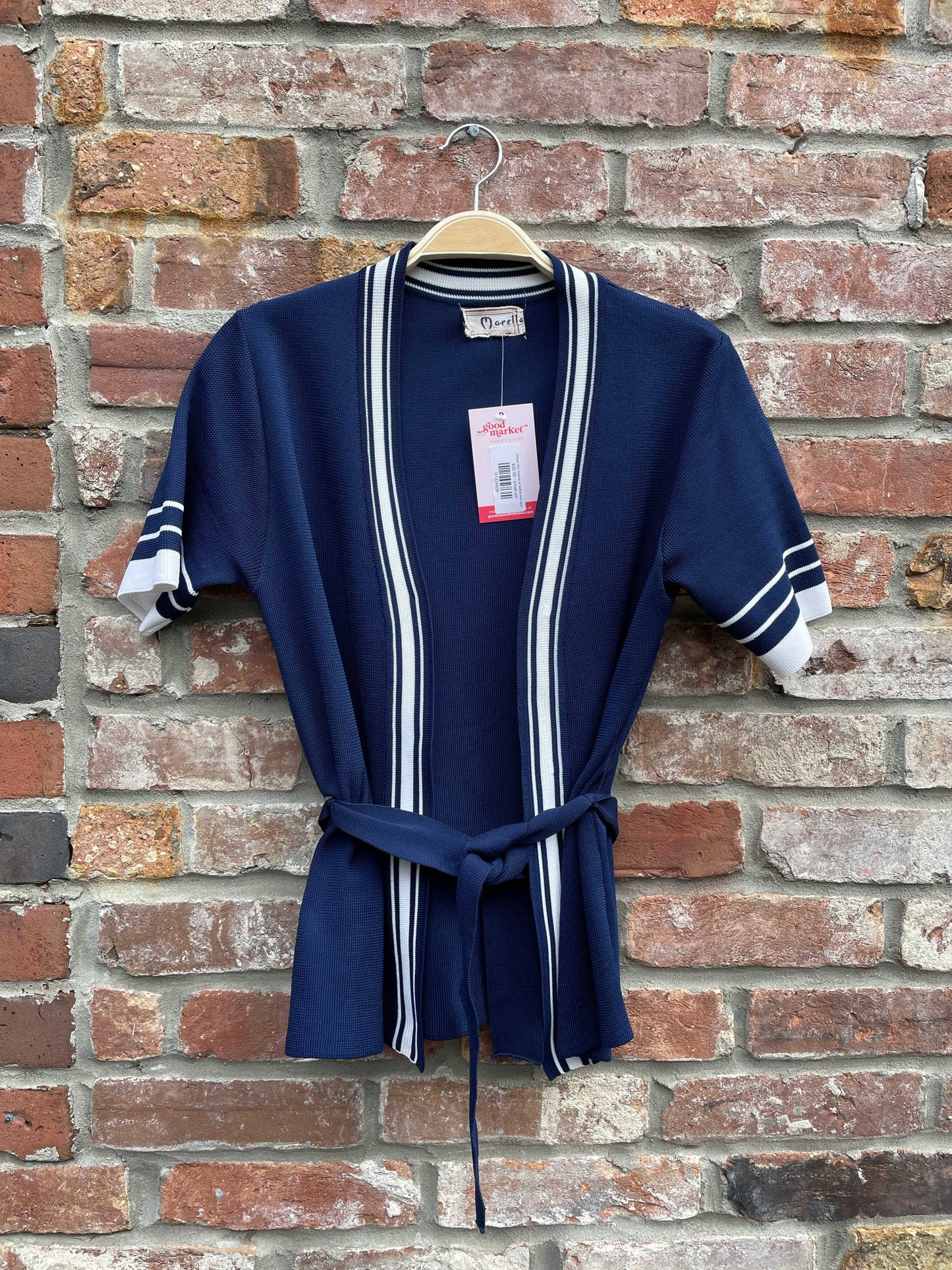 vintage 60s marella ss belted knit cardi