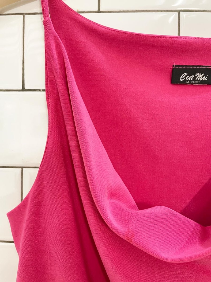 y2k c'est moi cowl neck open back top - good market thrift store