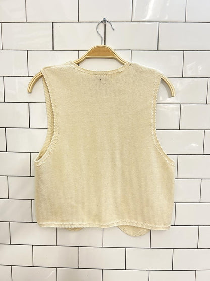 vintage 90s footlocker floral knit vest - good market thrift store