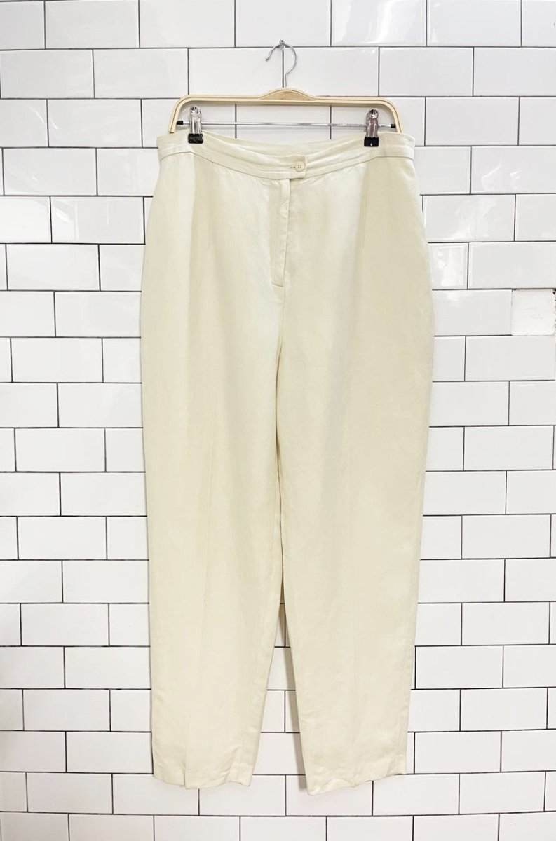 vintage sunny choi linen - blend trousers | lined - good market thrift store