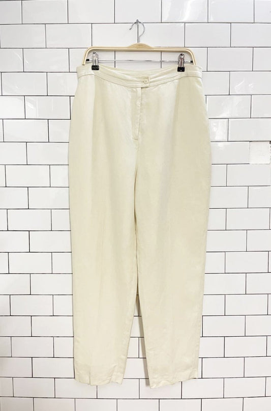 vintage sunny choi linen - blend trousers | lined - good market thrift store