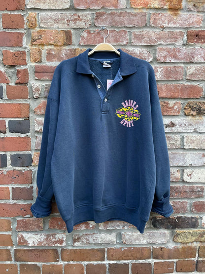 vintage 90s brooks sport NAI collared crew