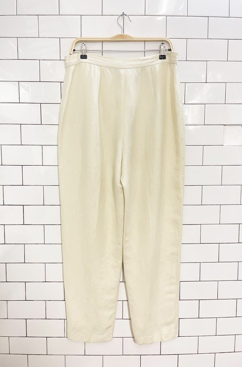 vintage sunny choi linen - blend trousers | lined - good market thrift store