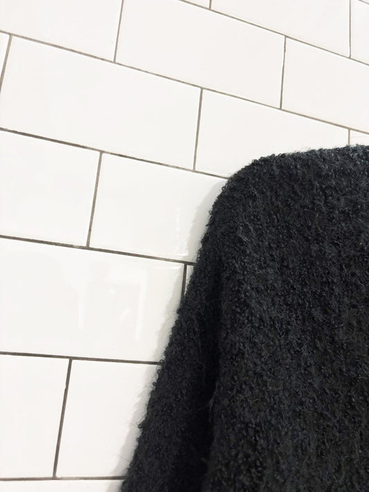 aerie wool - blend oversized teddy boucle sweater - good market thrift store