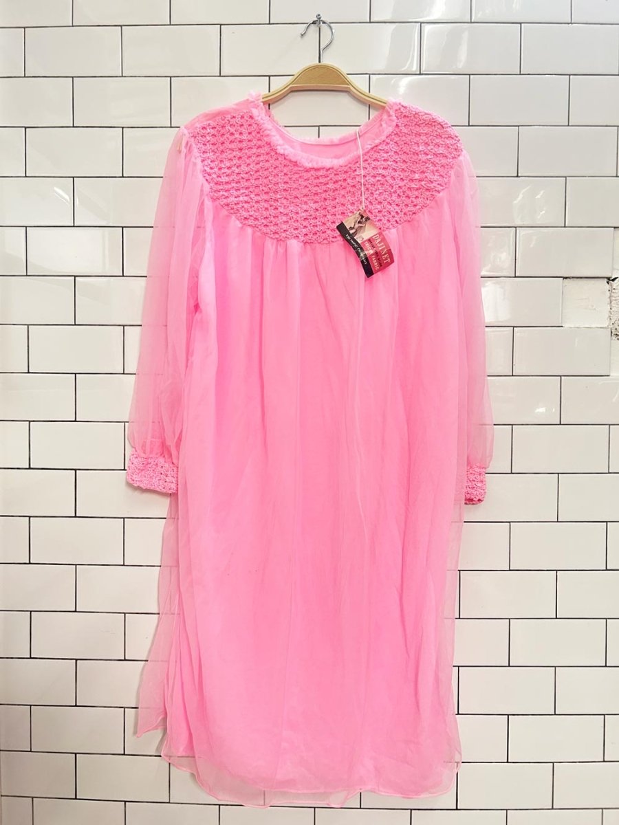 nwt vintage dajinet tricot chiffon house dress - good market thrift store