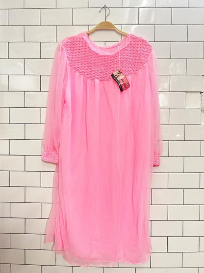 nwt vintage dajinet tricot chiffon house dress - good market thrift store