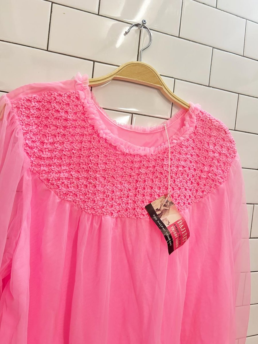 nwt vintage dajinet tricot chiffon house dress - good market thrift store