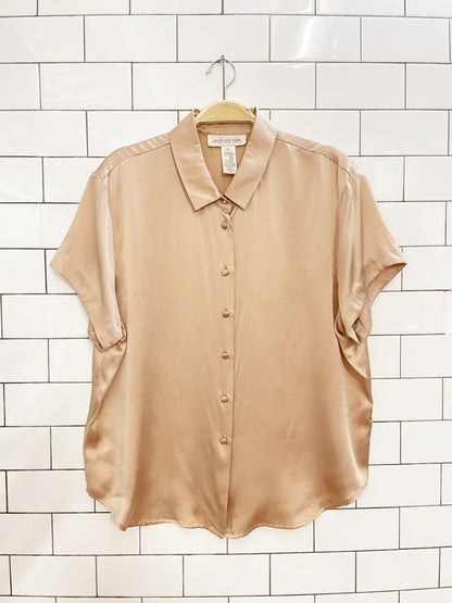 vintage 00s jones new york 100% silk blouse - good market thrift store