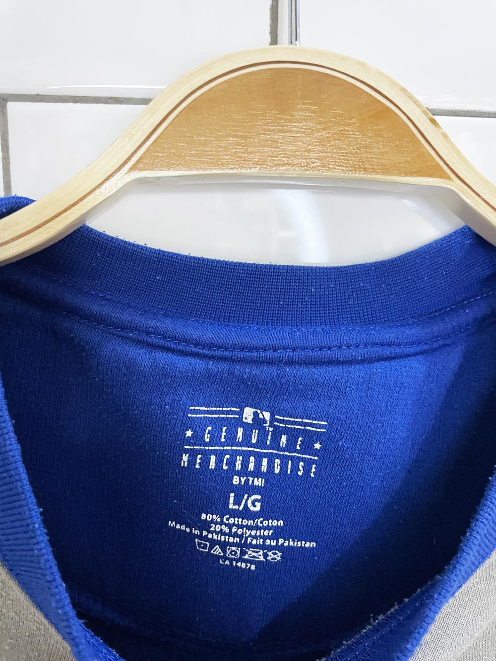 toronto blue jays MLB colour block cropped sleeve sweatshirt tee