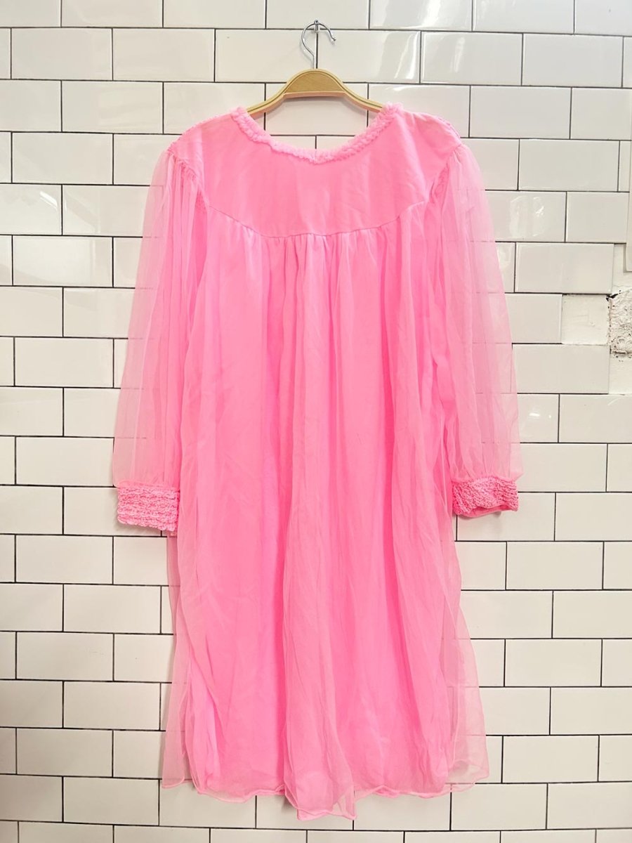 nwt vintage dajinet tricot chiffon house dress - good market thrift store