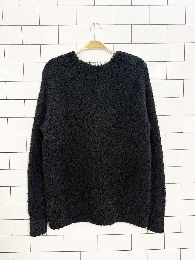 aerie wool - blend oversized teddy boucle sweater - good market thrift store