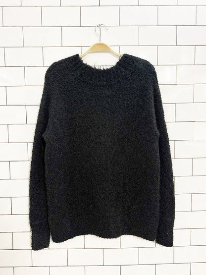 aerie wool - blend oversized teddy boucle sweater - good market thrift store