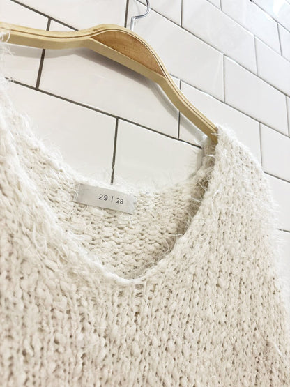 28 | 29 cotton - blend loose knit v - neck sweater - good market thrift store