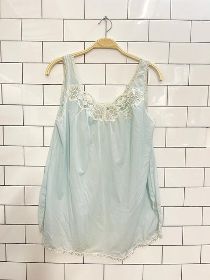 vintage manu lace trim lingerie tank - good market thrift store