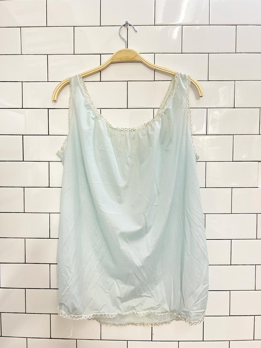 vintage manu lace trim lingerie tank - good market thrift store