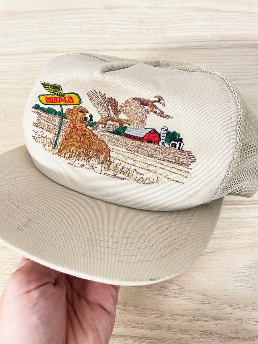 vintage 80s dekalb farm life snapback hat - good market thrift store