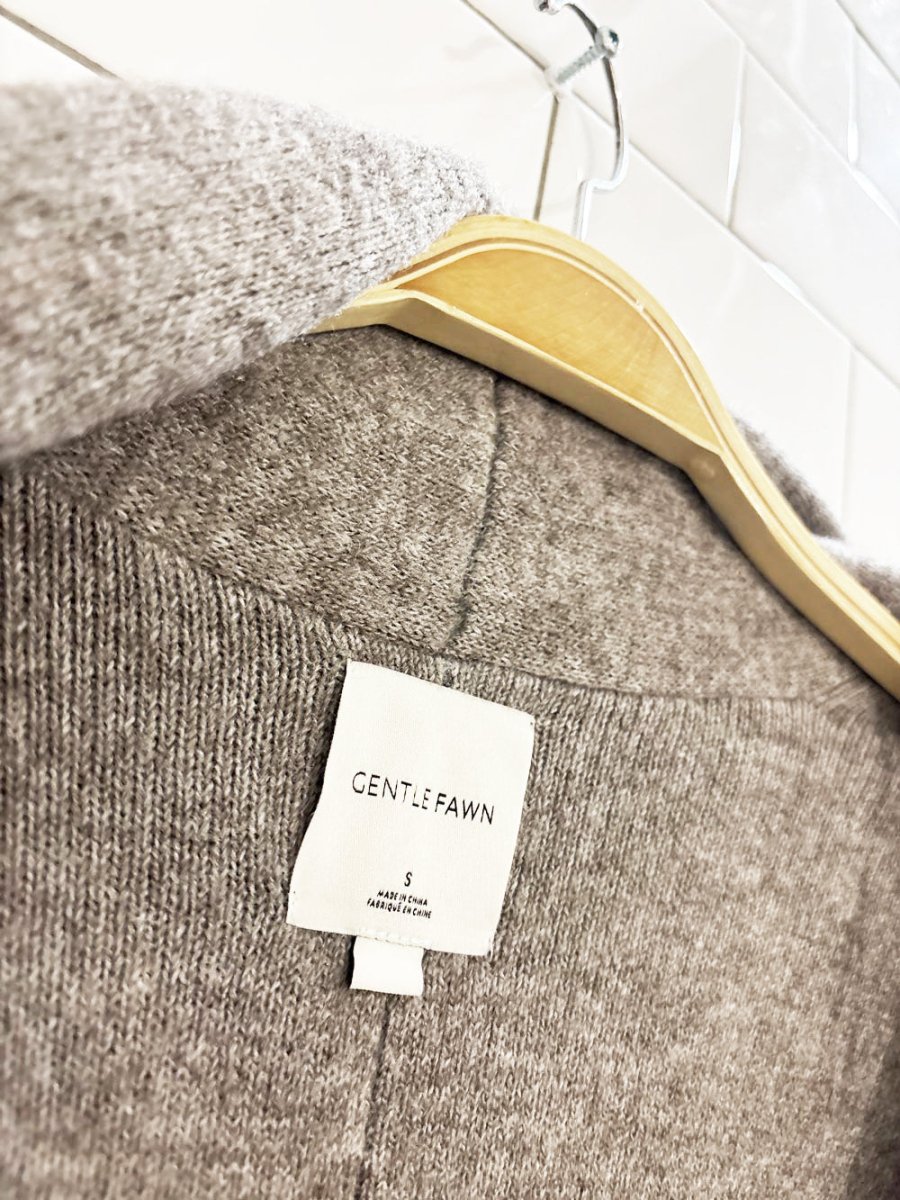 gentle fawn ramona open knit cardigan jacket - good market thrift store