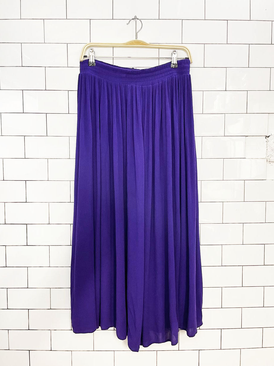vintage 90s ci siamo flowy crinkle boho maxi skirt | made in USA
