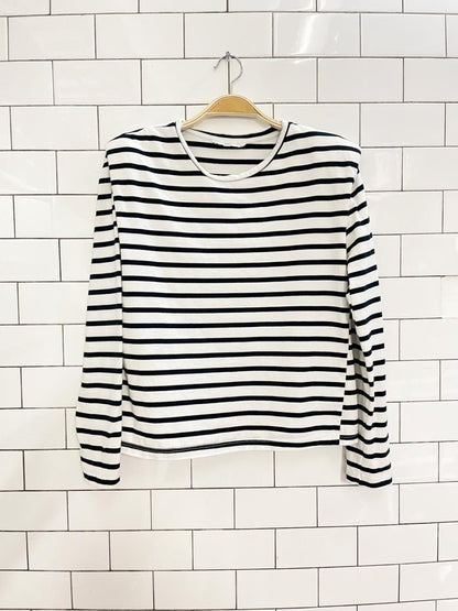 mango power shoulder stripe shirt - good market thrift store