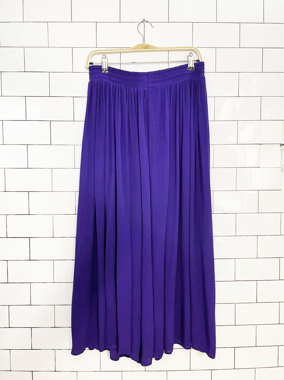 vintage 90s ci siamo flowy crinkle boho maxi skirt | made in USA