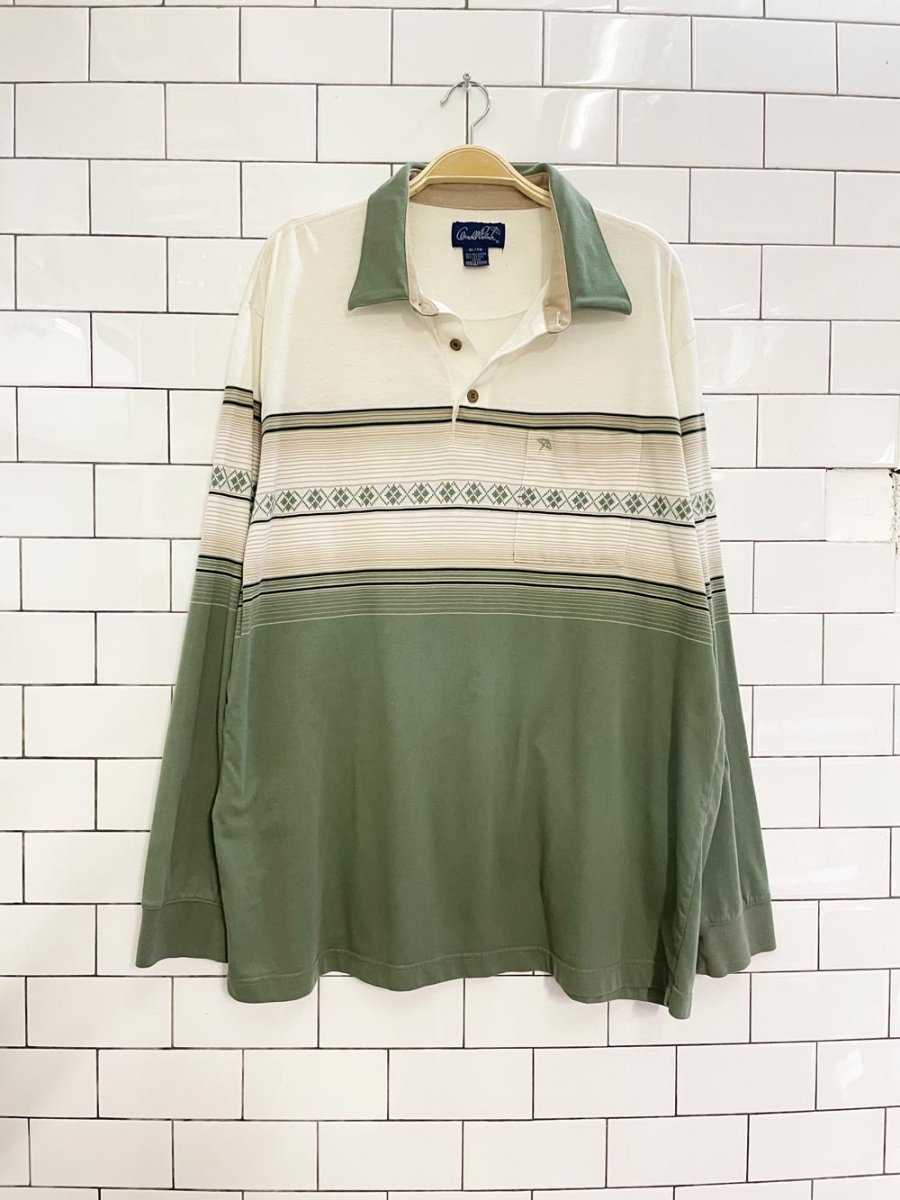 vintage arnold palmer argyle trim polo shirt - good market thrift store