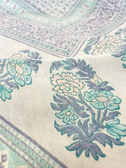 vintage boho silk scarf | hand - rolled edge - good market thrift store