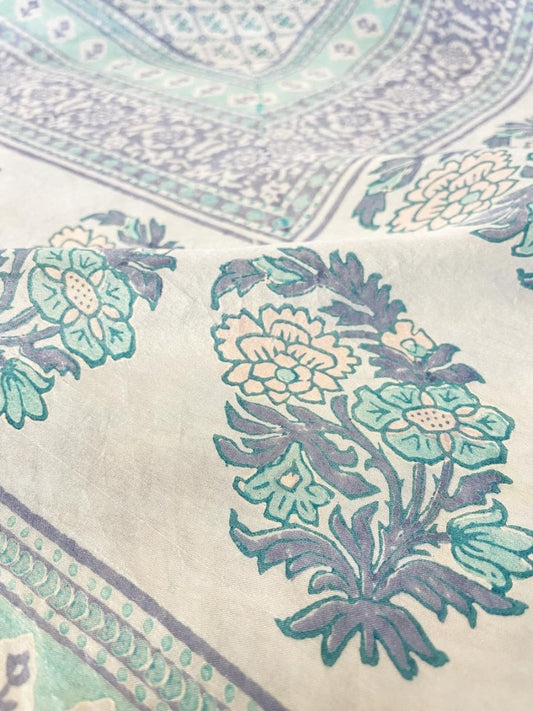 vintage boho silk scarf | hand - rolled edge - good market thrift store