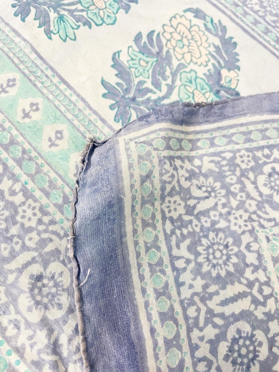 vintage boho silk scarf | hand - rolled edge - good market thrift store