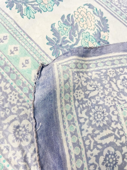 vintage boho silk scarf | hand - rolled edge - good market thrift store