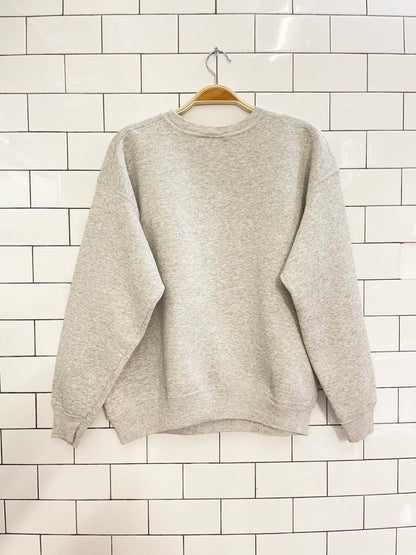 vintage 90s plaid boston graphic sweatshirt - good market thrift store