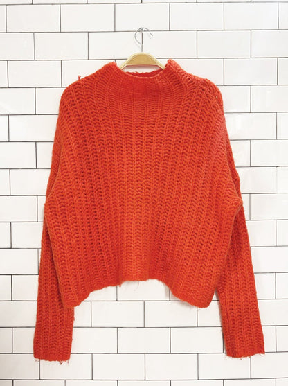 aerie alpaca - wool blend loose knit oversized sweater - good market thrift store